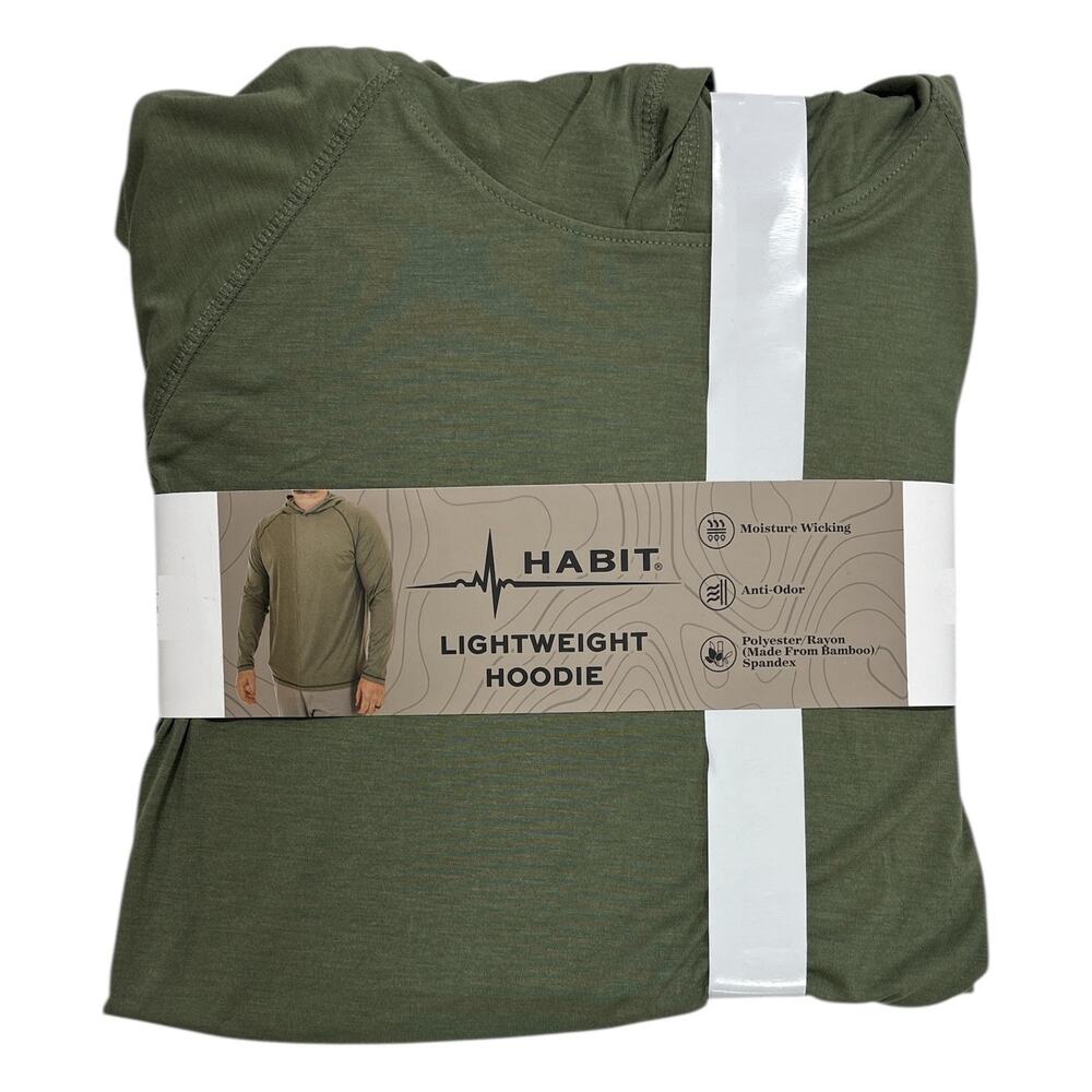 Habit Men's Lightweight Regular Fit Moisture Wicking Pullover Hoodie Green M